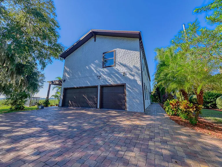 Driveway and garage entry