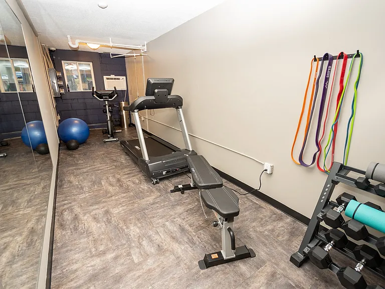 Unwind and maintain your fitness routine at The Birchway Apartments' state-of-the-art gym. Enjoy a variety of equipment designed for all levels of workout enthusiasts. Elevate your lifestyle today. Schedule a tour to learn more!
