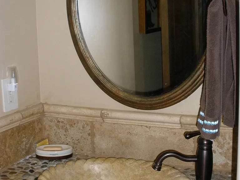 another view of 2nd bathroom with decorator sink