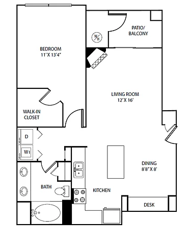 Floor plan 1E