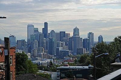 View of downtown & Space needle from Living Room/BedRooms
