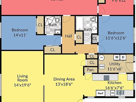 3 bedrooms or 2 bedrooms and office your choice of use.