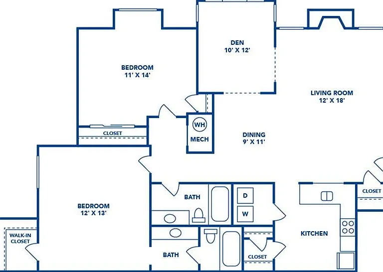 2 Bedroom | 2 Bath | 1294 SF 2 Bedroom | 2 Bath | 1294 SF