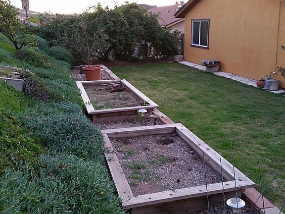 Raised flower beds