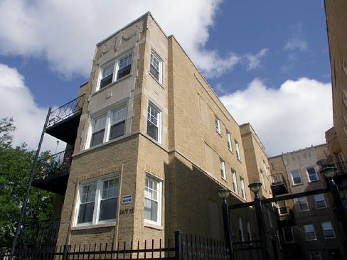 Brick courtyard building