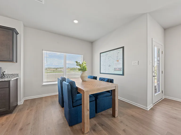 The dining room is a wonderful place to gather with family and friends.
