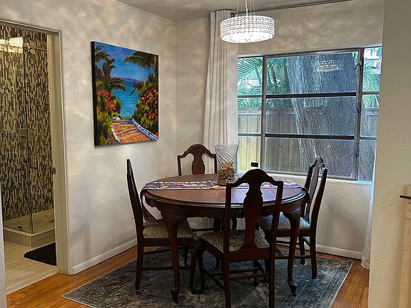 dining room looking out back window