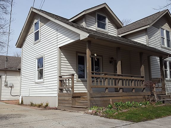 Front, covered porch