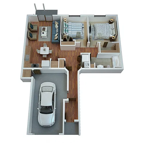 Floor plan 2 Bedrooms 1 Bathroom
