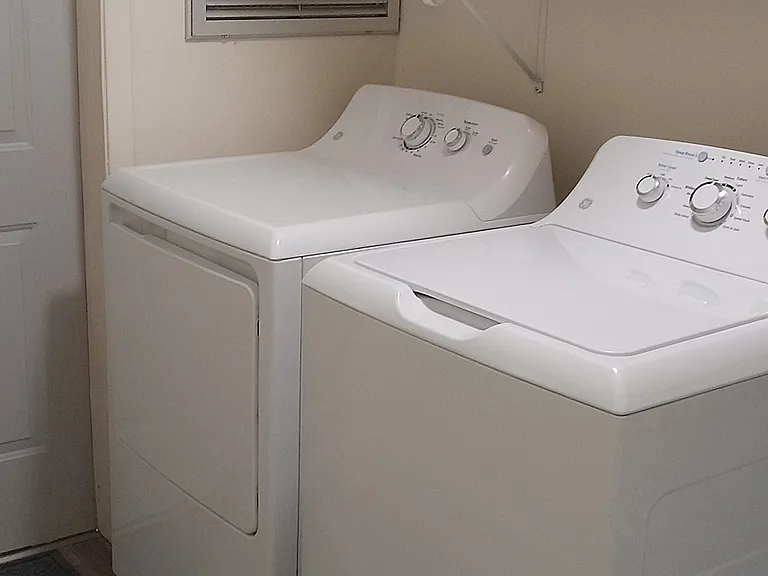 Washer and dryer available for an additional charge