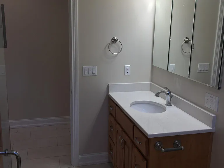 48-inch wide sink with vanity.