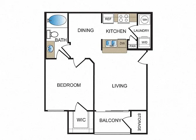 Floor plan A1 Income Restricted