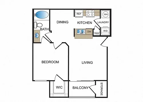 Floor plan A1 Income Restricted
