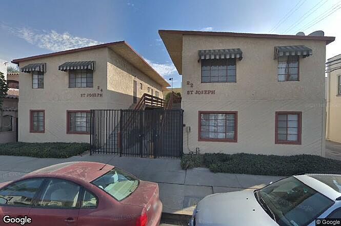 Two addresses, 22&24, share a common area, locked gates on three sides, laundry, and deck on two joined properties.