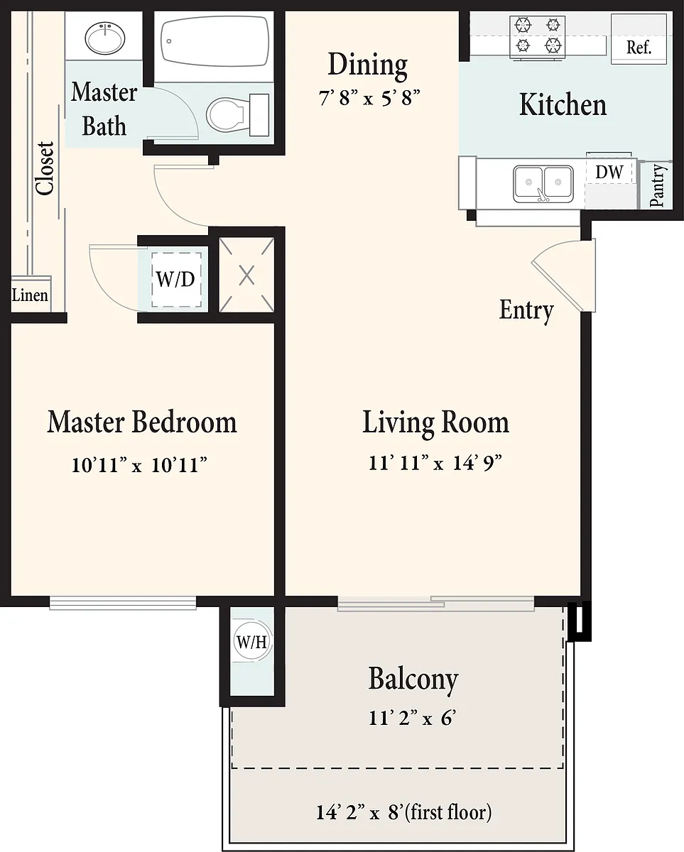 Floor plan 1/1U