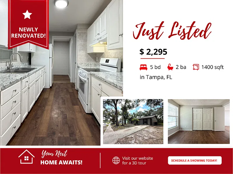 5 bed, 2.0 bath, 1400 sqft, $2,295 — Photo 1