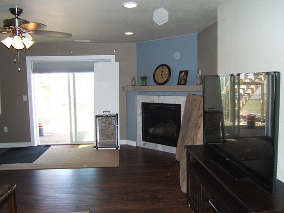 Gas Fireplace and walk out to patio