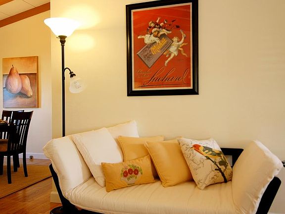 Futon in living room