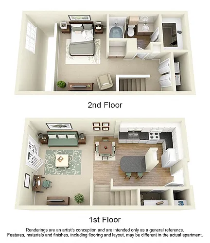 Floor plan A3 1 Bedroom 1 Bath