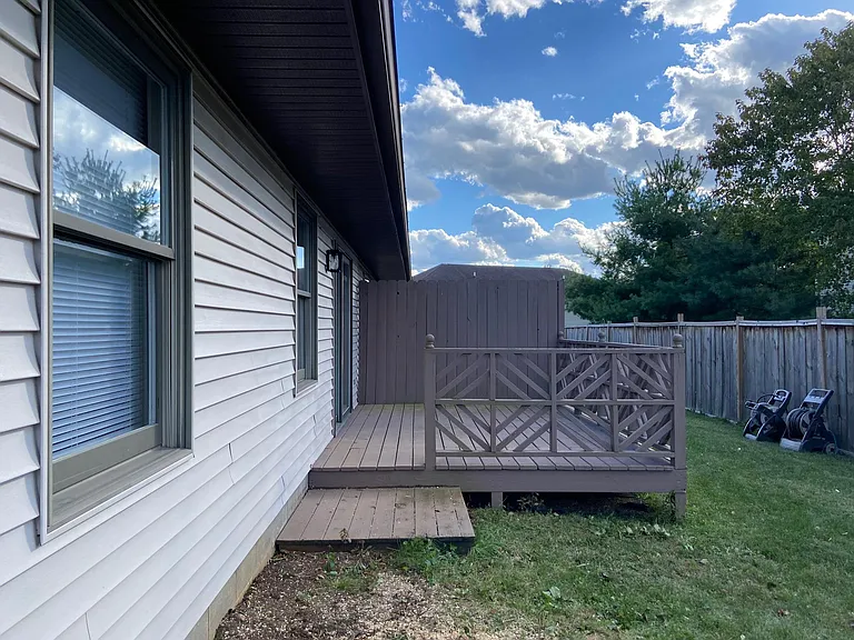 Deck off of kitchen.
