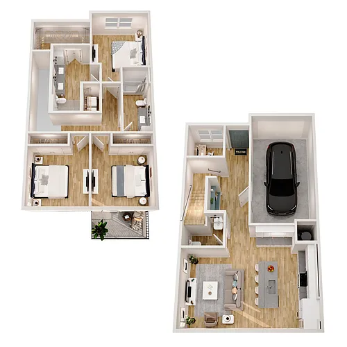 Floor plan Bowery III Townhome