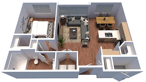 Floor plan Charlton 1x1