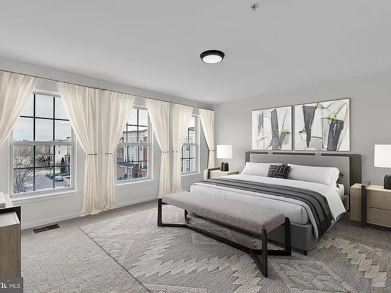 Master Bedroom facing Park