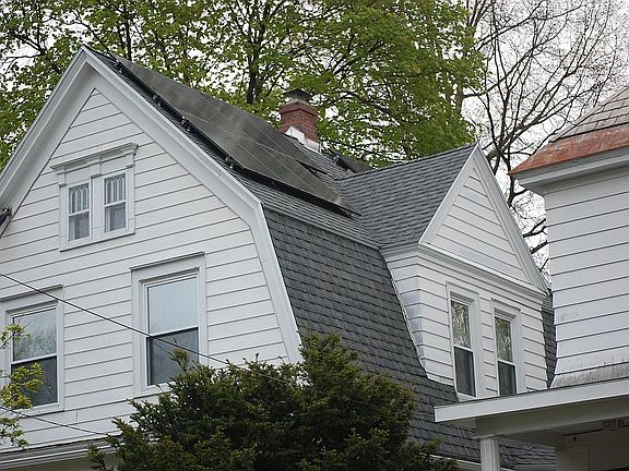 South facing solar panels