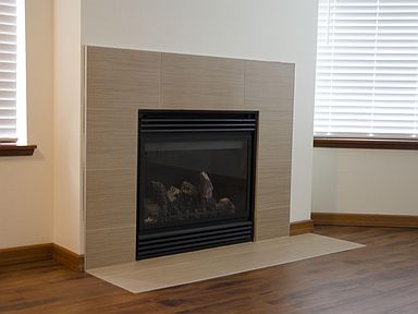 Gas fireplace for heat and ambiance.