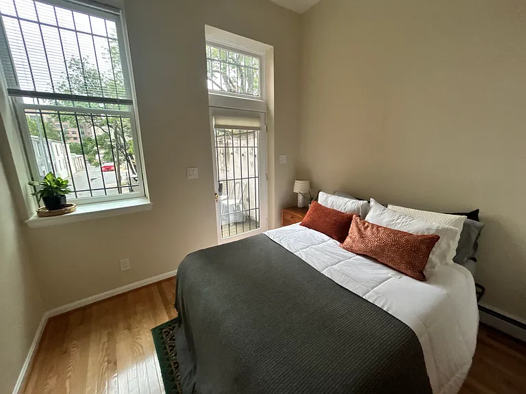 Bedroom on main floor. Lots of light and a closet.