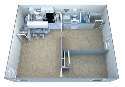 Floor plan Classic Phase I - 2BR