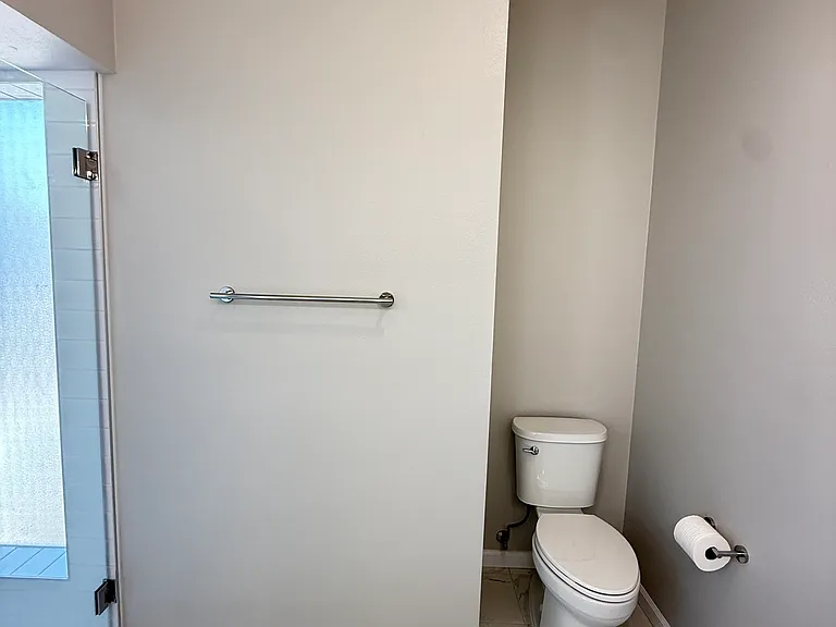 Primary Bathroom: Brand New Elongated Toilet