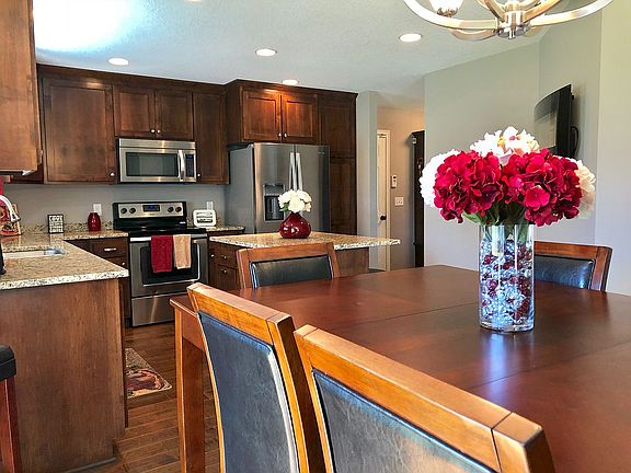 Dining room and kitchen