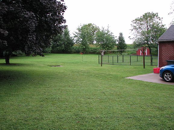 large, private back yard