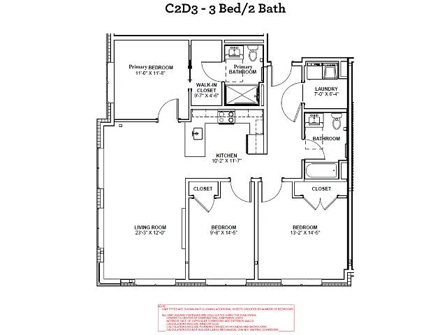 Floor plan C2D3