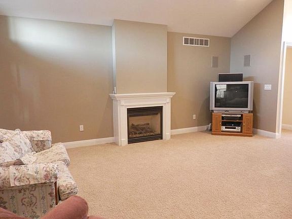 Gas fireplace in living room for those cool evenings