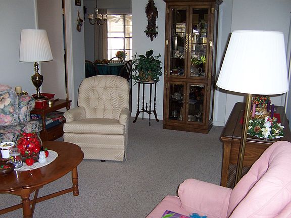 Open living room and dining room