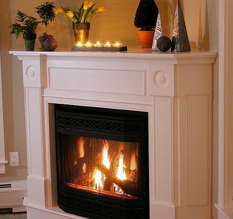 Perfect way to take off the chill, beautiful gas fireplace.