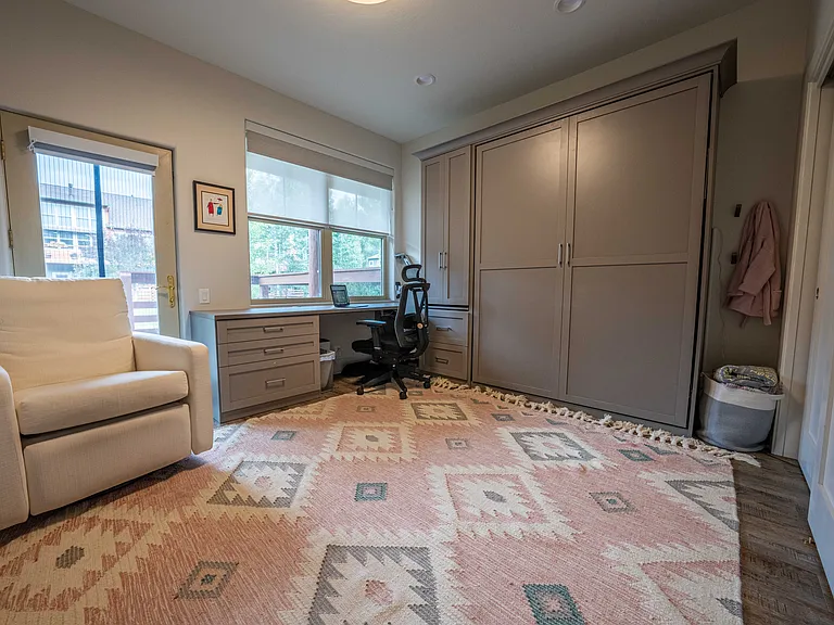 Bedroom #3 as home office with built in California Closets desk.