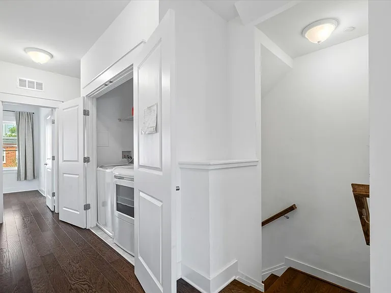 Laundry between the bedrooms on the second floor