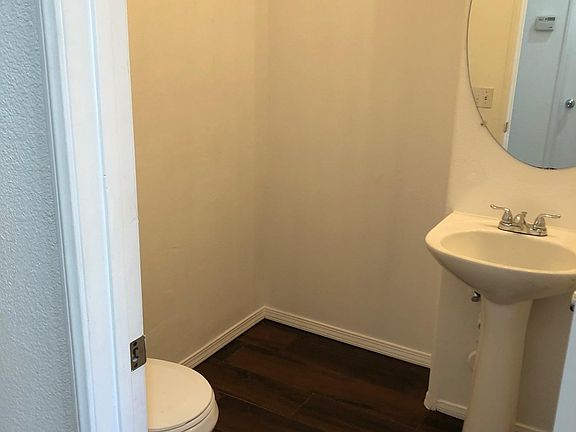 Powder room in the hallway