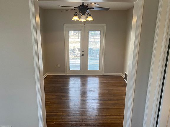 Dining room with french doors to deck