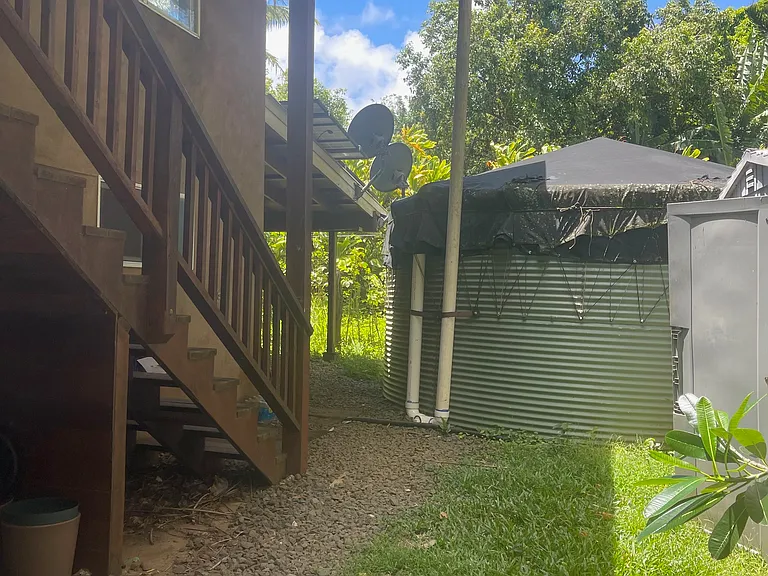 Water Catch and Stairway to front door