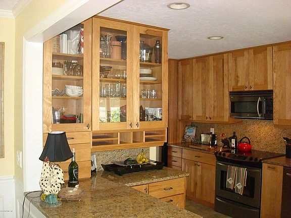 Hickory Cabinets/under light