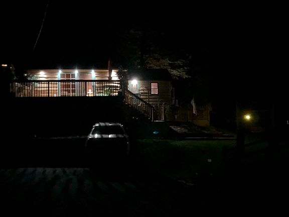 At night
