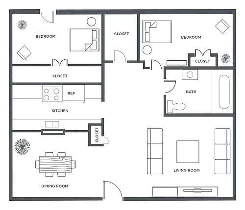Floor plan 2/1