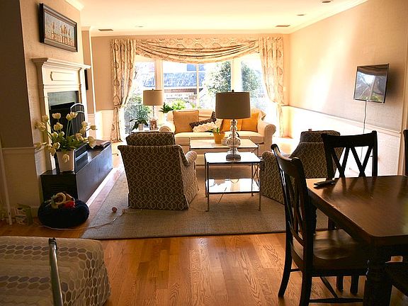 Living room with gas logs
