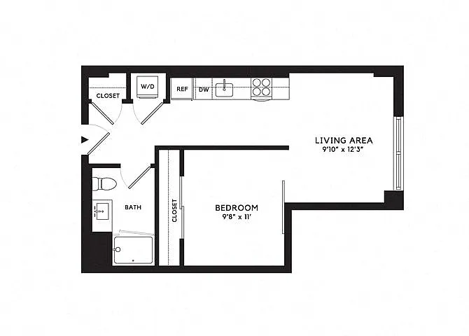 Floor plan Jr 1A-C (Affordable Housing)