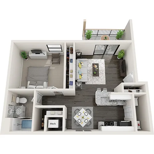 Floor plan 1.1B with Yard