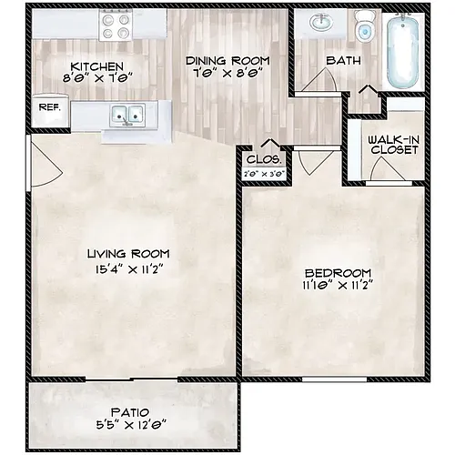 Floor plan 1X1